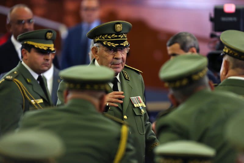 Algeria's army chief Lieutenant-General Ahmed Gaed Salah attends the swearing-in ceremony of the newly elected Algerian President Abdelmadjid Tebboune in Algiers