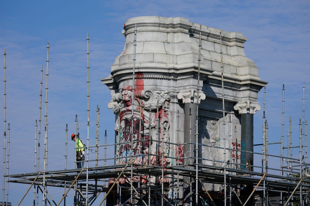 Confederate Monuments Richmond (Copyright 2021 The Associated Press. All rights reserved)