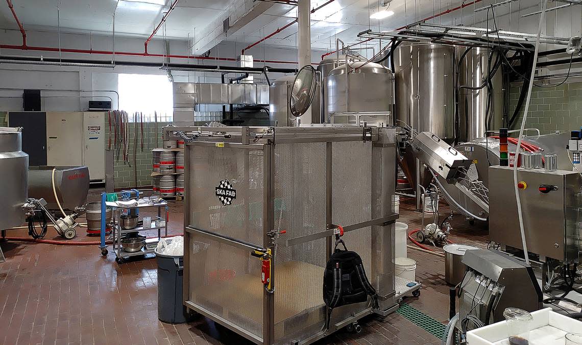 Ice Harbor Brewery is close to opening in their new home at the west end of the Public Market at Columbia River Warehouse. The brewery equipment is in the new location.