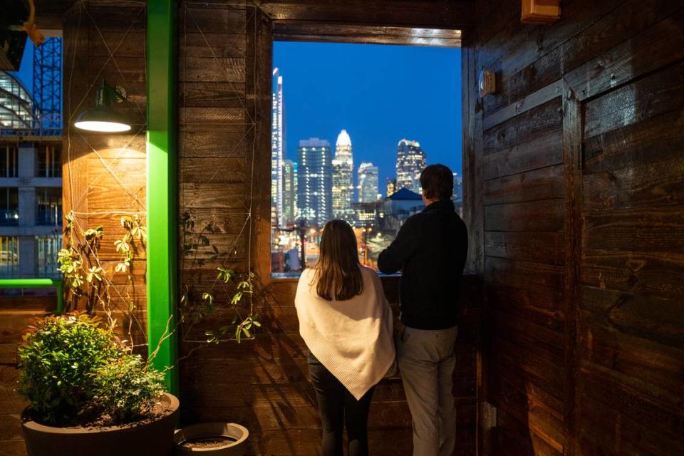 Check out the view of uptown Charlotte from the rooftop level at Charlotte Beer Garden. Alex Cason/CharlotteFive