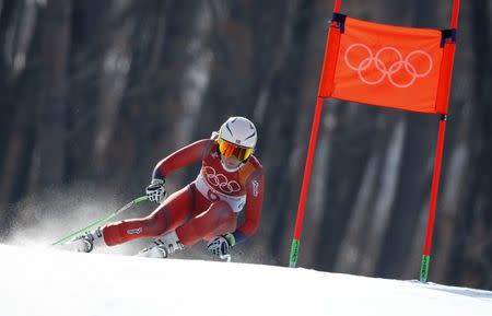 Alpine Skiing - Pyeongchang 2018 Winter Olympics - Women's Alpine Combined - Jeongseon Alpine Centre - Pyeongchang, South Korea - February 22, 2018 - Ragnhild Mowinckel of Norway competes in the Women's Downhill part of the Women's Alpine Combined. REUTERS/Christian Hartmann