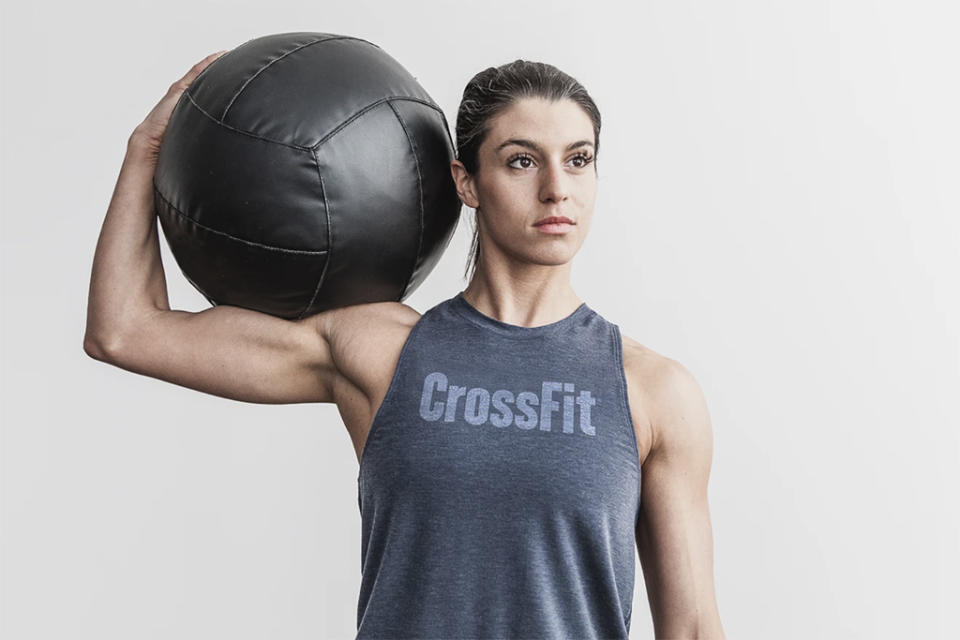 A woman in the Nobull CrossFit high-neck tank. - Credit: Courtesy of Nobull