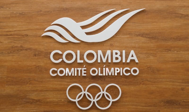 El logo del Comité Olímpico Colombiano en Bogotá