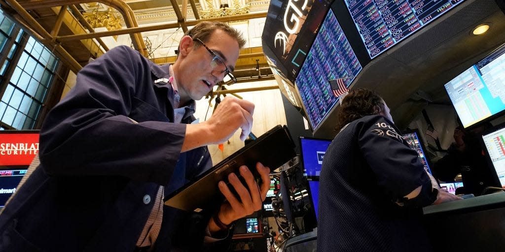 Trader at New York Stock Exchange