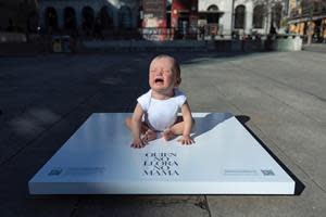 Baby at Reina Sofia Museum Madrid, Spain