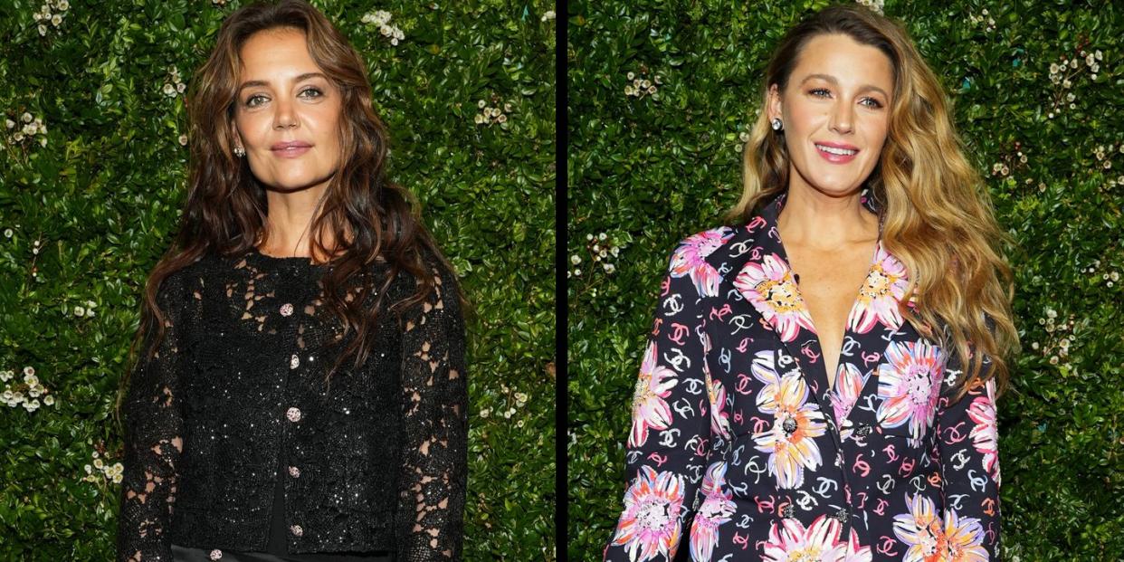 blake lively, katie holmes have 2 takes on chanel