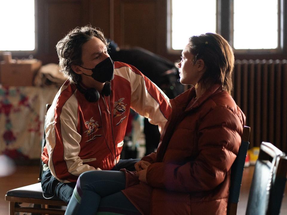 Zach Braff directs Florence Pugh on the set of ‘A Good Person' (Jeong Park)