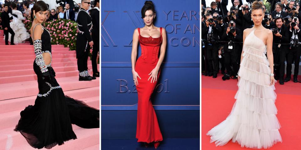 <p>In the past couple of years, Bella Hadid has gone from <a href="http://www.harpersbazaar.com/fashion/street-style/g5973/gigi-hadid-style/" rel="nofollow noopener" target="_blank" data-ylk="slk:Gigi's;elm:context_link;itc:0;sec:content-canvas" class="link ">Gigi's</a> little sister to a full-fledged model in her own right. Besides walking big-name shows from Versace to Ralph Lauren, she's also flaunting some serious personal style—one that's equal parts sexy and sporty. Catch her in crop tops (with abs like hers, why not?) and track suits to thigh-high slit gowns and mini skirts. Flip through to track the rising model's hot off-duty style.</p>