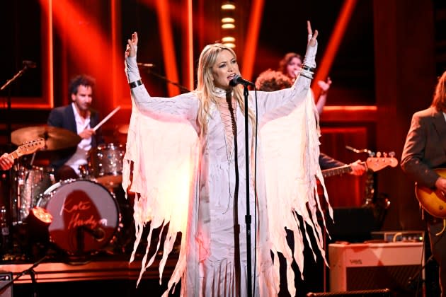 Kate Hudson performs on 'The Tonight Show.' - Credit: Todd Owyoung/NBC via Getty Image