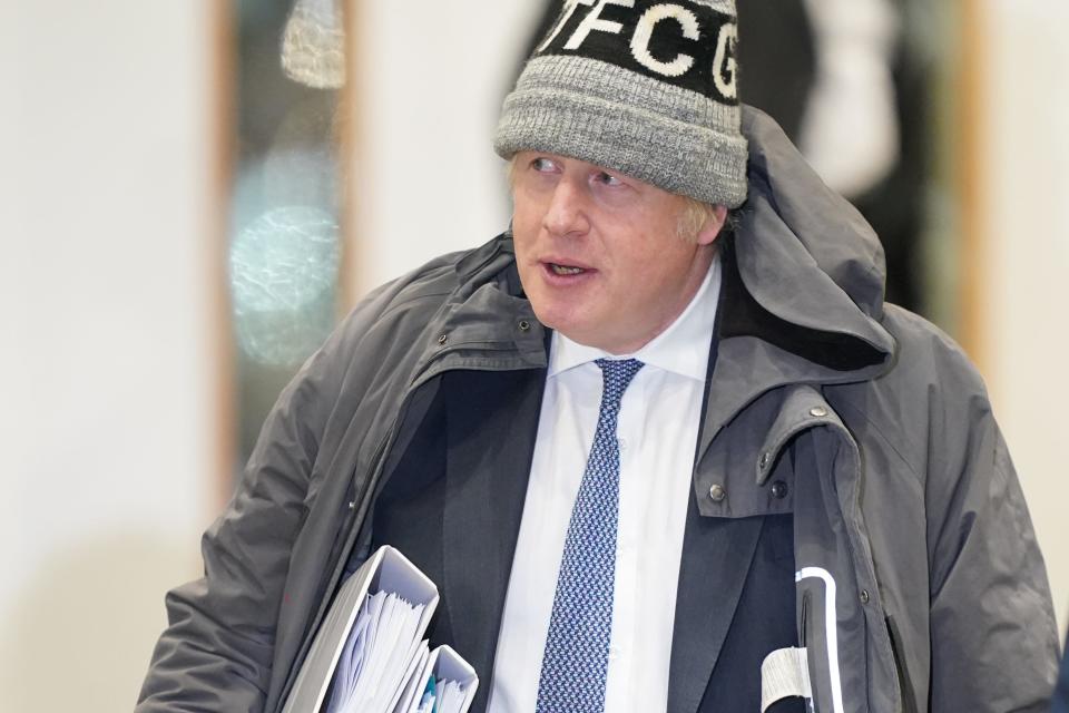 Former prime minister Boris Johnson leaves Dorland House in London after giving evidence to the UK Covid-19 Inquiry (Victoria Jones/PA) (PA Wire)