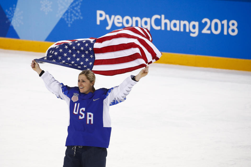 Gigi Marvin and the U.S. women’s hockey team finally snapped a 20-year gold drought. (AP)