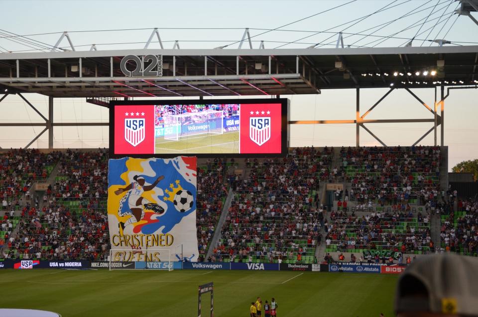 Pregame Tifo at Q2 Stadium, home of Austin FC in Austin, TX