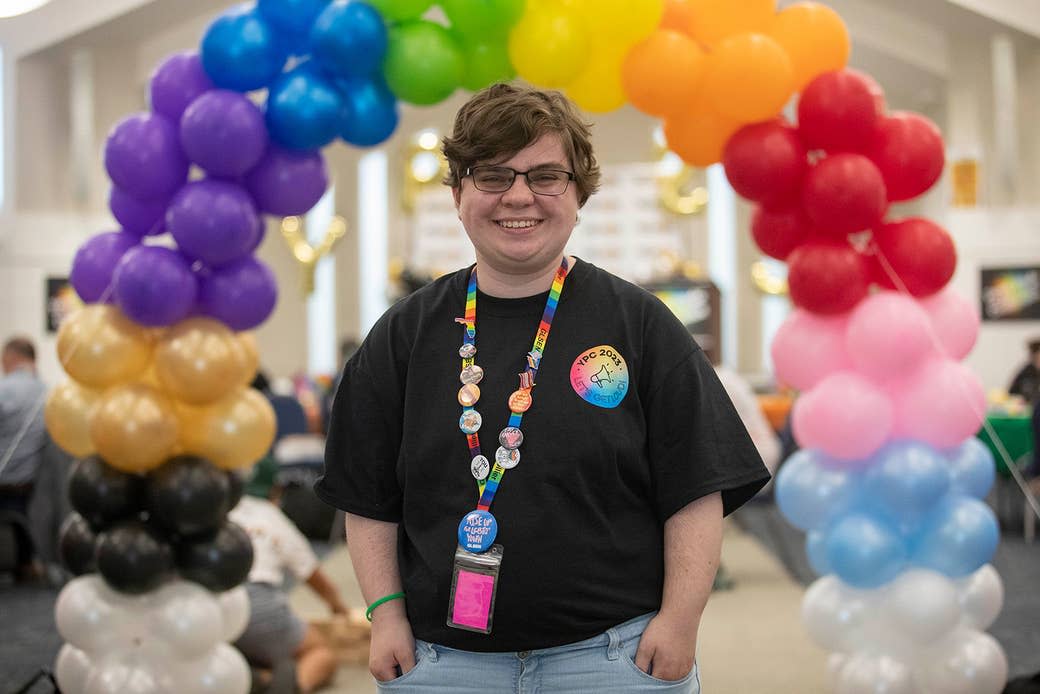 Ollie, at the 2023 Youth Pride Conference sponsored by GLSEN Collier County on March 25, 2023, in Naples, Florida