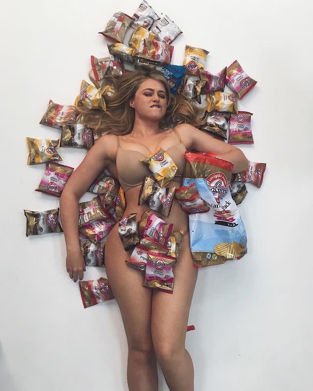 <p>Iskra Lawrence responsed to being fat shammed by taking to Instagram to share an image of herself covered in bags of crisps, seriously ahem, enjoying herself.<br></p><p>The caption to go with the snap read:</p><p>'I'm sorry I couldn't help myself...This is for anyone who has ever been called FAT.</p><p>'Thanks for the inspirational words on a recent pic @zseanzbrown: </p><p>"Fat cow. It's only cus every F****r on this planet is obese that that's the norm... Plus-size models? give me a F*****g breaking. Everyone needs to stop eating McDonald's, the NHS is f****d because of peoplelike her eating too many bags of crisps."</p><p>'Opinions are like a**eholes - everyone's got one.'</p><p>She was also quick to mention: 'I do not condone <br>binge eating. I eat whatever I want in moderation. I will eat crisps, <br>but I’ll also make healthy home cooked meals and work out regularly.<br><br>'The message is: Who gives a F what anyone else thinks of you? YOU are the only one who decides your self-worth.'</p><p><a href="https://www.instagram.com/p/BDqnLOLrkz0/?utm_source=ig_embed&utm_campaign=loading" rel="nofollow noopener" target="_blank" data-ylk="slk:See the original post on Instagram;elm:context_link;itc:0;sec:content-canvas" class="link ">See the original post on Instagram</a></p>