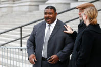 Pastor Trevon Gross leaves the Manhattan Federal Courthouse in New York City, U.S., February 1, 2017. REUTERS/Brendan McDermid