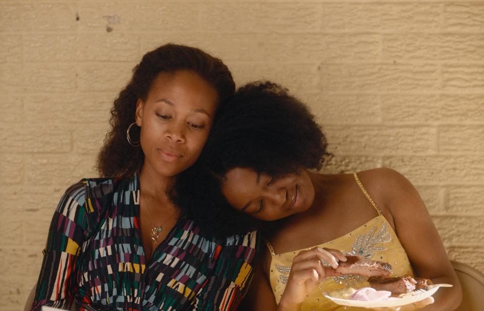 Turquoise (Nicole Beharie, left) and Kai (Alexis Chikaeze) are a mother-daughter duo with a tight bond but different pictures of the future in "Miss Juneteenth."