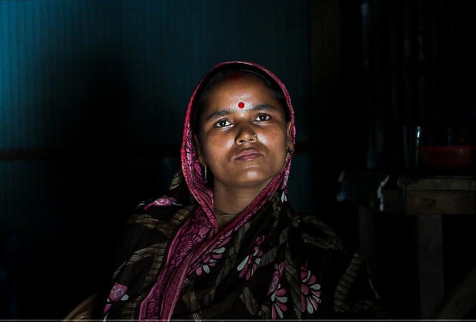 Sunati, 30, from northeastern Bangladesh: “It is difficult for my husband to feed all of us in this circumstance. The flood has taken away everything from us.” (Partha Banik/ActionAid UK)