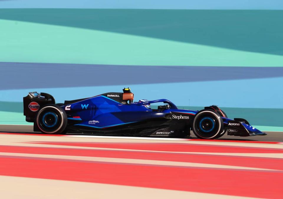3/3/2023 - Williams’ Logan Sargeant during practice day of the Bahrain Grand Prix at the Bahrain International Circuit, Sakhir. Picture date: Friday March 3, 2023. (Photo by David Davies/PA Images/Alamy Images/Sipa USA) *** US Rights Only ***