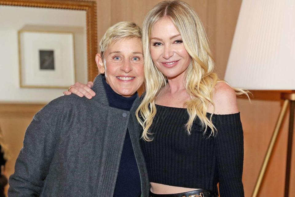 Kelly Sullivan/Getty (L-R) Ellen DeGeneres and Portia de Rossi pictured as RH Celebrates The Unveiling of RH San Francisco, The Gallery at the Historic Bethlehem Steel Building on March 17, 2022 in San Francisco, California.