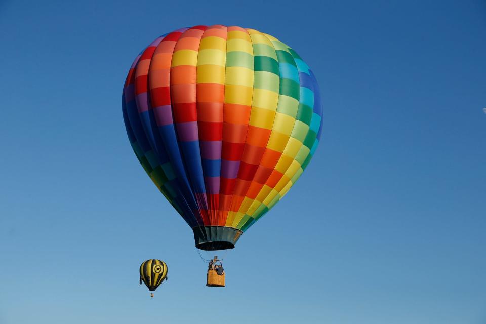Guests can go up, up and away on a hot-air balloon ride.