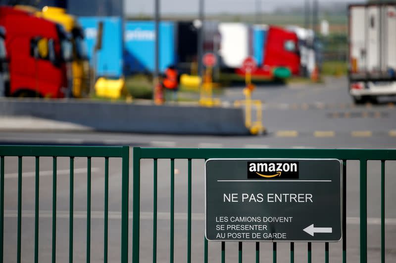 FILE PHOTO: Amazon logistics center in Lauwin-Planque