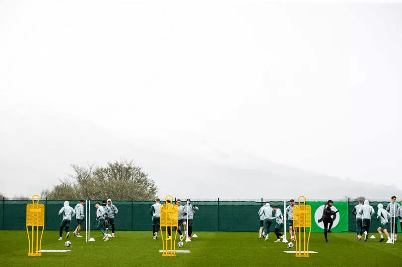 Celtic players in training -Credit:SNS Group