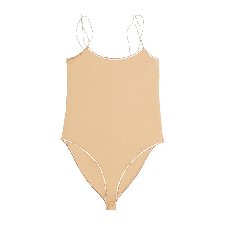 <a rel="nofollow noopener" href="https://www.fredsegal.com/collections/women/products/double-strap-bodysuit" target="_blank" data-ylk="slk:Double Strap Bodysuit, FRED by Fred Segal, $125;elm:context_link;itc:0;sec:content-canvas" class="link ">Double Strap Bodysuit, FRED by Fred Segal, $125</a><ul> <strong>Related Articles</strong> <li><a rel="nofollow noopener" href="http://thezoereport.com/fashion/style-tips/box-of-style-ways-to-wear-cape-trend/?utm_source=yahoo&utm_medium=syndication" target="_blank" data-ylk="slk:The Key Styling Piece Your Wardrobe Needs;elm:context_link;itc:0;sec:content-canvas" class="link ">The Key Styling Piece Your Wardrobe Needs</a></li><li><a rel="nofollow noopener" href="http://thezoereport.com/fashion/trends/victorias-secret-jasmine-tookes-photoshop/?utm_source=yahoo&utm_medium=syndication" target="_blank" data-ylk="slk:The Surprising Brand That May Be Embracing The No-Photoshop Trend;elm:context_link;itc:0;sec:content-canvas" class="link ">The Surprising Brand That May Be Embracing The No-Photoshop Trend</a></li><li><a rel="nofollow noopener" href="http://thezoereport.com/beauty/makeup/green-eyebrow-pencil/?utm_source=yahoo&utm_medium=syndication" target="_blank" data-ylk="slk:This Green Pen Is The Secret To Flawless Eyebrows;elm:context_link;itc:0;sec:content-canvas" class="link ">This Green Pen Is The Secret To Flawless Eyebrows</a></li></ul>