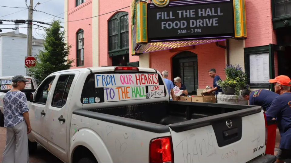 Join the Music Hall as they challenge the community to fill every seat in its historic theater with bags of food for Gather and their Meals 4 Kids program during the annual Fill the Hall Food Drive on Saturday, June 24, 2023.