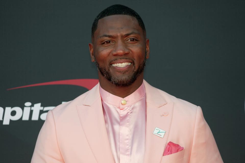 Former NFL player Ryan Clark arrives on the red carpet before the 2023 ESPYS.