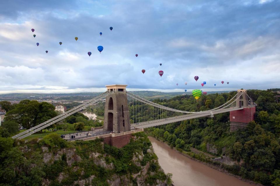 You may not be there for the Balloon Fiesta but a hot air balloon ride is the best way to see the Clifton Suspension Bridge (Gary Newman)