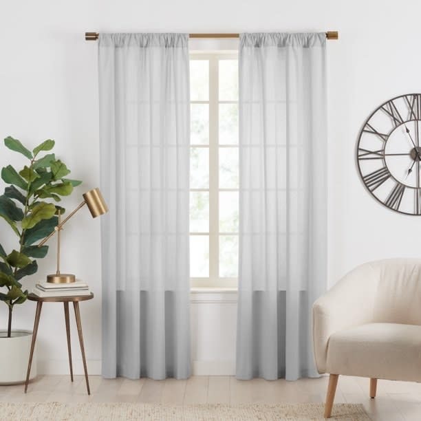 the curtains pictured in gray