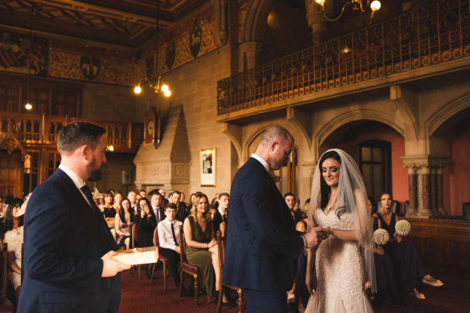 <p>The couple made sure their wedding was the closest any adult could get to attending Hogwarts. </p>