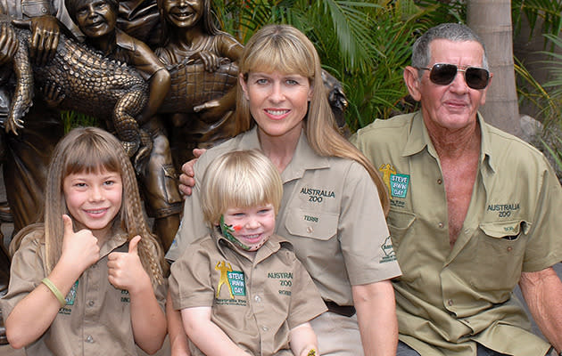 Bindi, Robert, Terri and Bob Irwin. Photo: Getty Images.