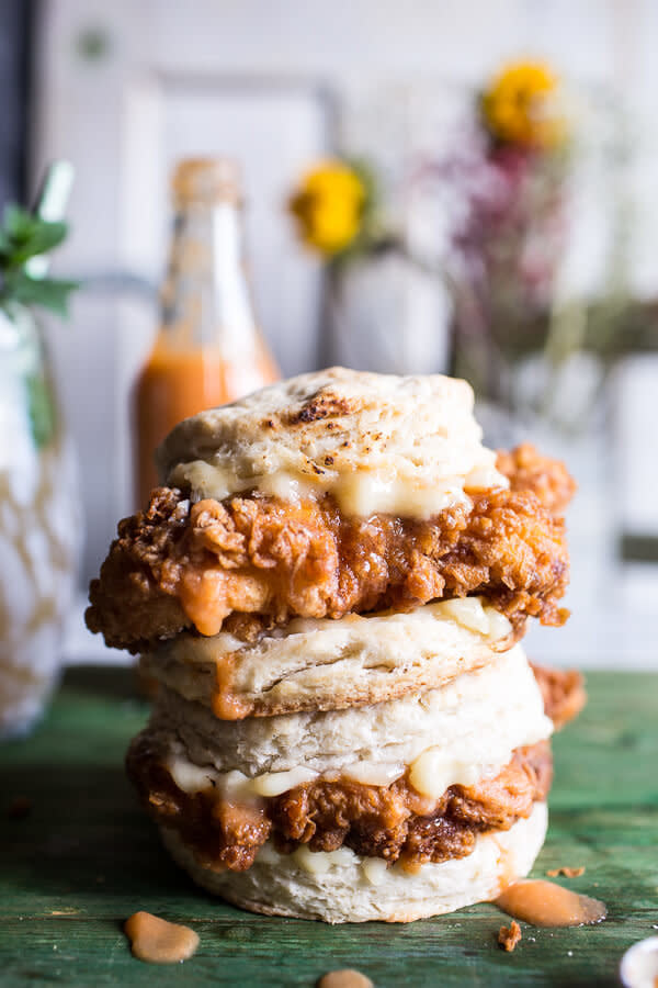 <strong>Get the <a href="http://www.halfbakedharvest.com/buttermilk-chicken-biscuit-with-habanero-peach-hot-sauce-honey-butter/" target="_blank" data-beacon="{&quot;p&quot;:{&quot;mnid&quot;:&quot;entry_text&quot;,&quot;lnid&quot;:&quot;citation&quot;,&quot;mpid&quot;:16}}">Buttermilk Chicken Biscuit with Habanero Peach Hot Sauce recipe</a>from Half Baked Harvest</strong>