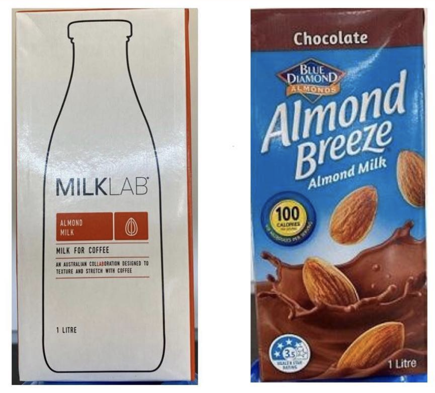 Food Standards Australia New Zealand expanded the recall to include more Milk Lab products and the chocolate flavoured Almond Breeze almond milk. Source: Food Standards Australia New Zealand 