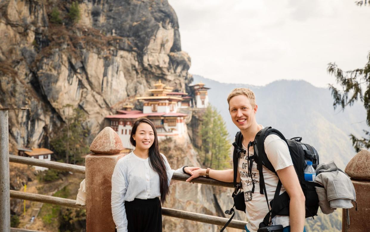 Tourists in Bhutan