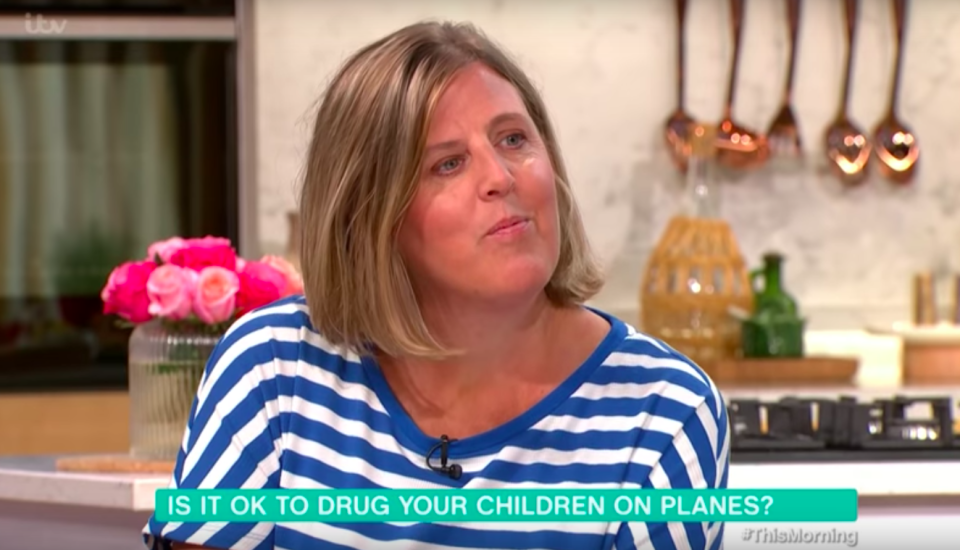 Mother-of-four, Shona Sibary, has admitted she sedates her children in order to keep them calm when flying. Source: ITV