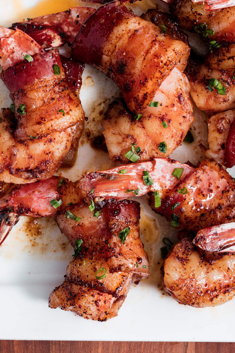 Bacon-Wrapped Prawns