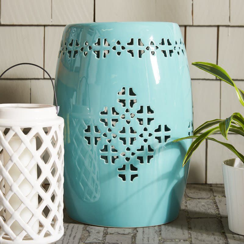 Lorelei Quatrefoil Garden Stool