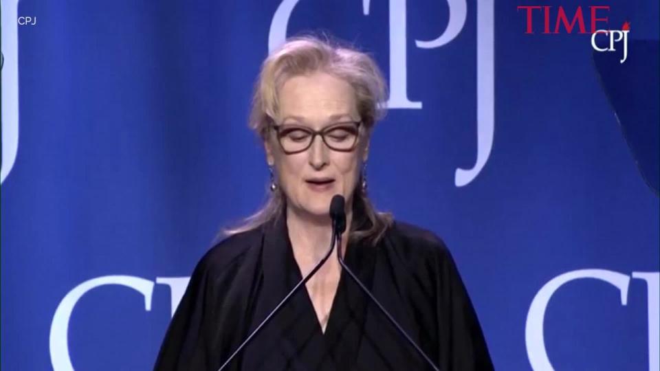 Meryl Streep recalled having to “play dead” when she was once beaten. Copyright [TIME]