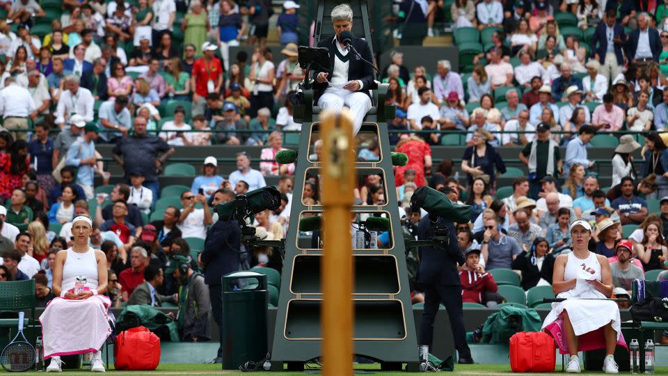 Svitolina (right) faces Belarus' Victoria Azarenka at Wimbledon this year. - Toby Melville/Reuters