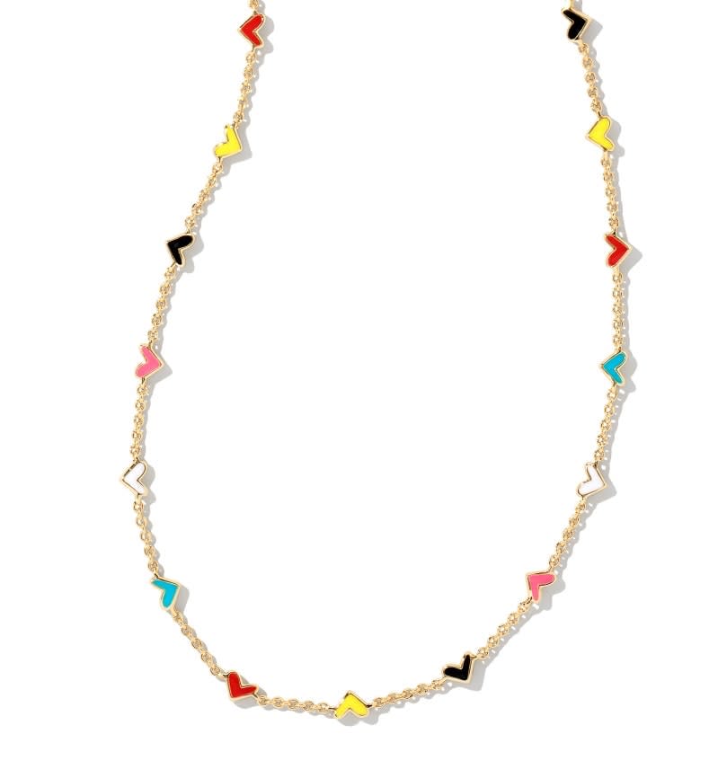 Haven Heart Gold Strand Necklace In Multi Mix. Image via Kendra Scott.