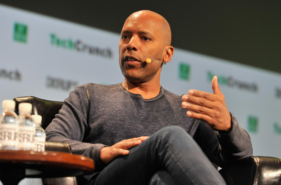 SAN FRANCISCO, CA - SEPTEMBER 12:  Director of Engineering at Slack Leslie Miley speaks onstage during TechCrunch Disrupt SF 2016 at Pier 48 on September 12, 2016 in San Francisco, California.  (Photo by Steve Jennings/Getty Images for TechCrunch)