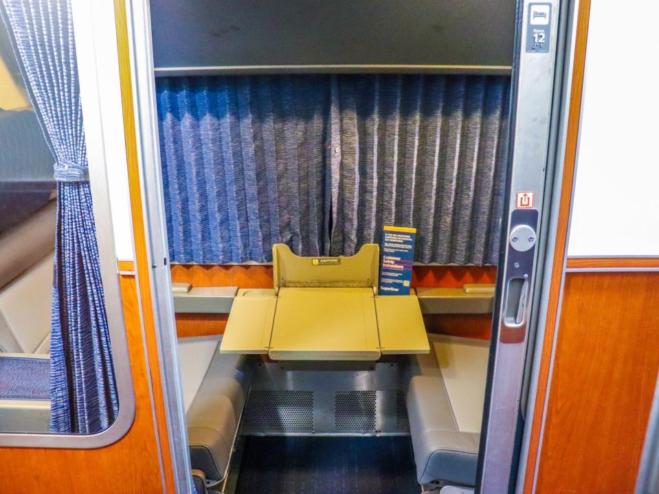 Inside the sleeping car of an Amtrak Superliner - Amtrak Upgraded Long Distance Trains 2021