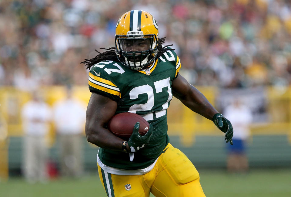 Lacy has been called every name in the book: fat, lazy, slow. But after rededicating himself to his body, the former All-Pro has lost a ton of weight and should be in line for a massive bounce back season. The Packers want to pound the ball and not be the one-dimensional disappointment of 2015. Lacy is a great screen back who -- when fit -- is capable of ripping off huge plays.