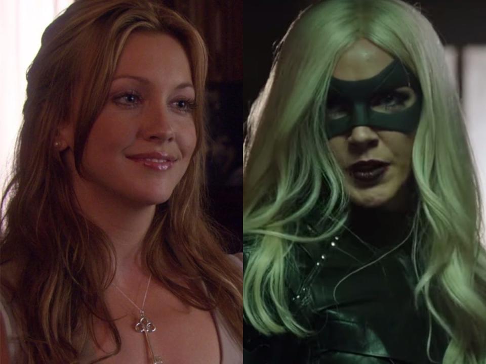 On the left: Katie Cassidy as Juliet Sharp on season four of "Gossip Girl." On the right: Cassidy as Laurel Lance/Black Canary on "Arrow."