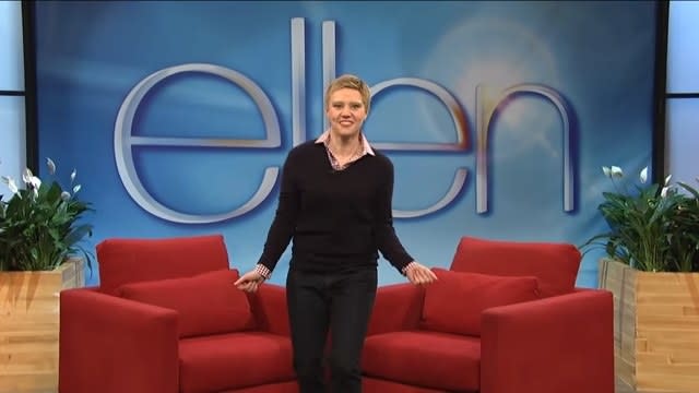 Kate McKinnon as Ellen DeGeneres on the set of "Ellen" in "Saturday Night Live"