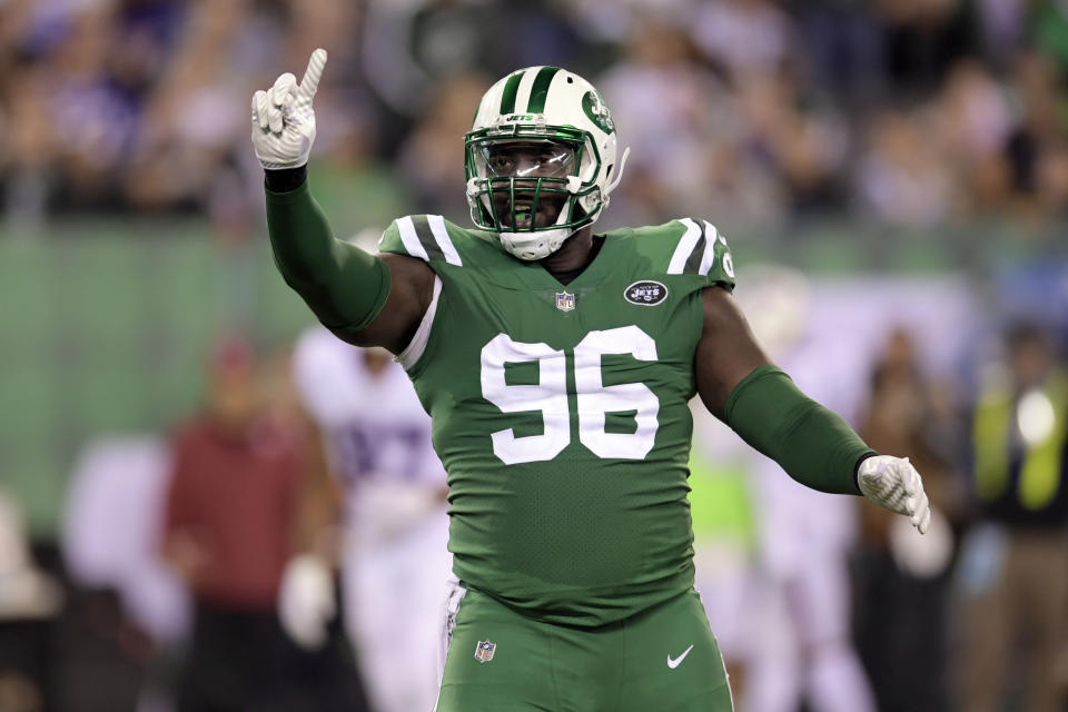 The New York Jets cut defensive lineman Muhammad Wilkerson on Wednesday.<br>(AP)