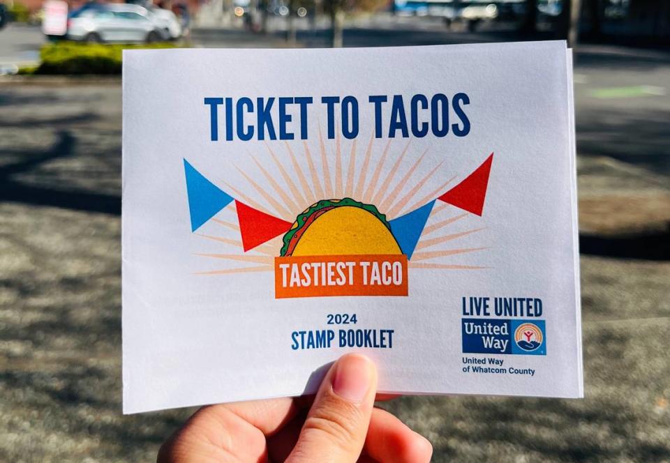 Ticket to Tacos 2024 booklet from United Way of Whatcom County.