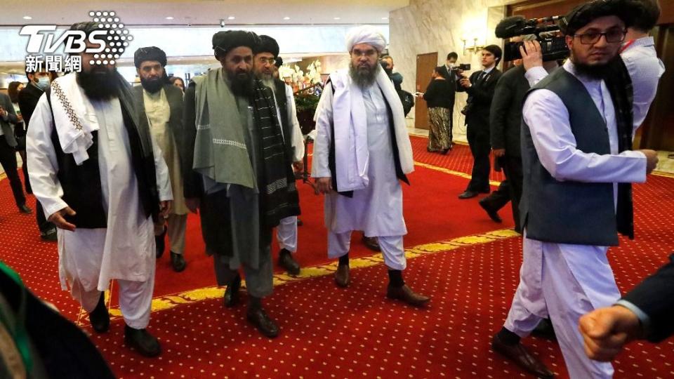 塔利班代表於3月18日參加國際和平會議（圖／達志影像美聯社）